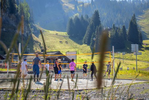 Beach volleyball court