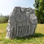 Chemin de sculptures sur pierre_Samoëns