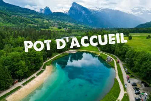 Pot d'accueil au Lac Bleu