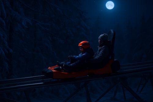 Luge sur Rail en nocturne