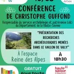 Cycle science et nature, “Présentation des recherches archéologiques menées dans le vallon de Villy”._Sixt-Fer-à-Cheval