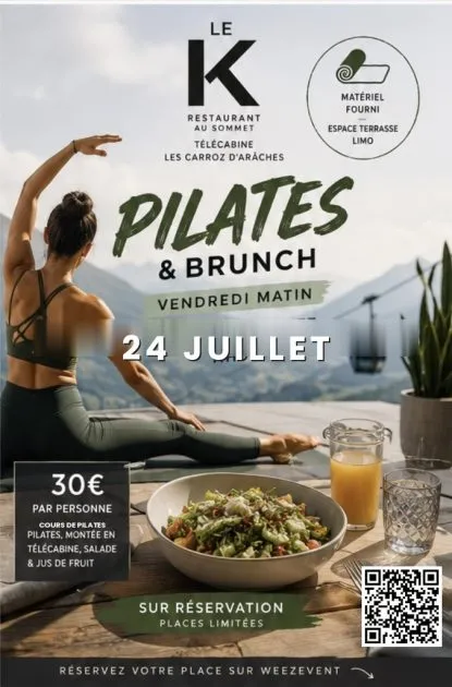 Cours de pilate au restaurant le K_Les Carroz-d'Arâches